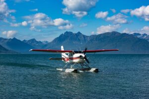 Lake Clark National Park and Preserve, Cook Inlet, Kenai Peninsula, Alaska, float plane, Mount Illiamna
